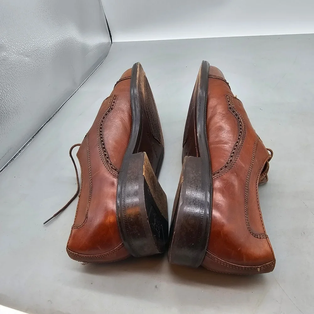 Cable & Co Men Control Structure Cap Toe Oxford Brown Leather Made in Italy 10.5